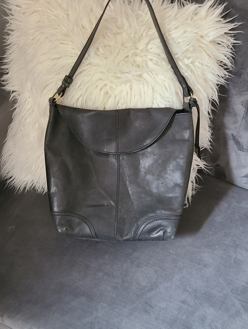 Born Black Leather Hobo Bag